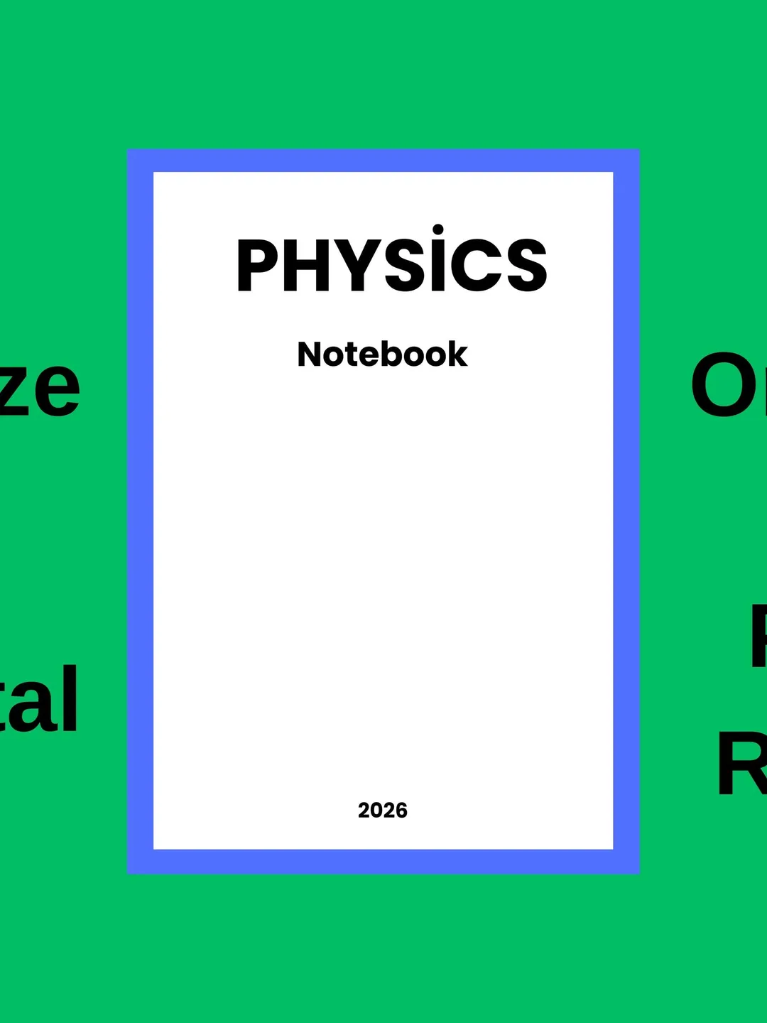 Physics Notebook Layout Physics Notebook