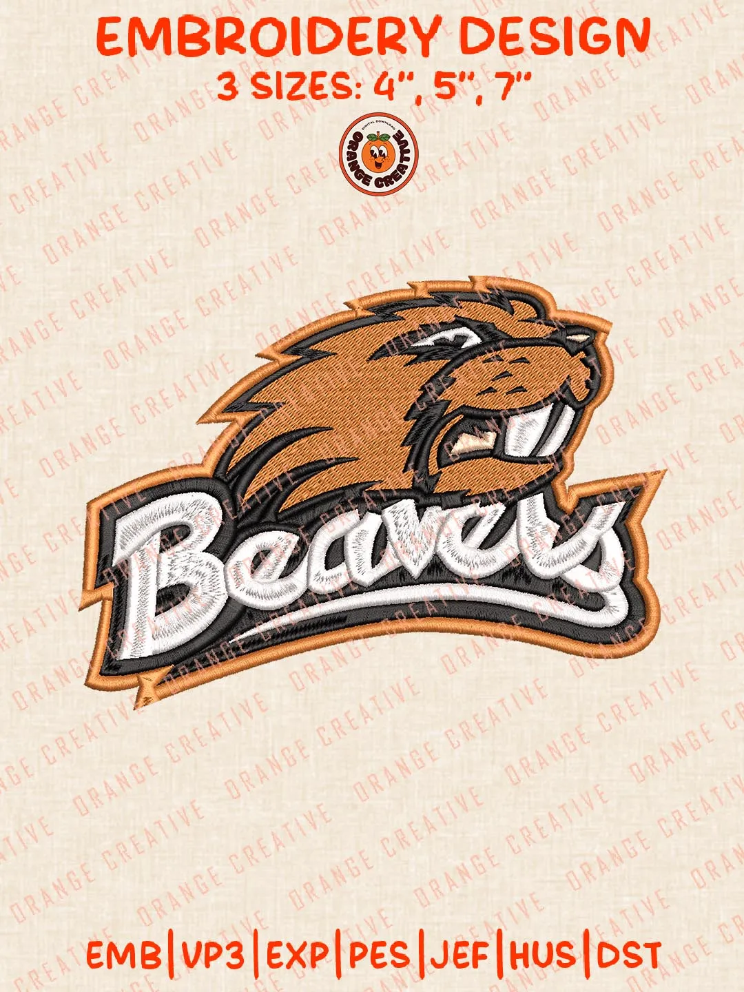 Oregon State Designs Oregon State Beavers Logos Embroidery Design Files, NCAA Logos ...