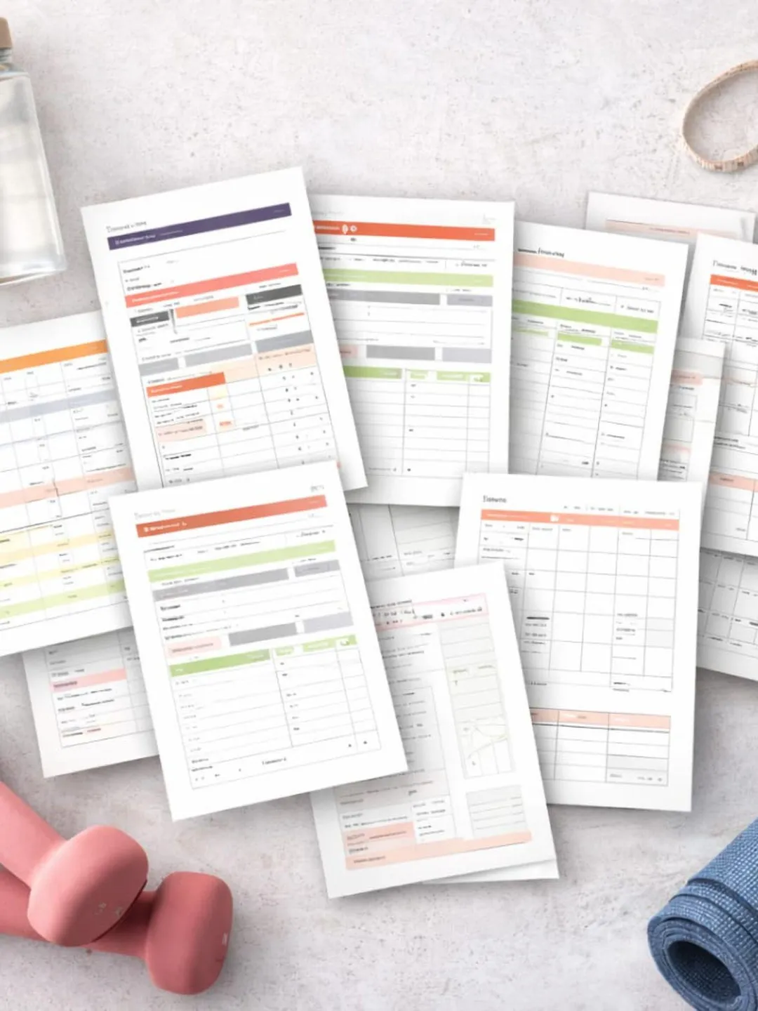 Fitness Planner Printable 39 Pages, Workout & Meal Tracker Journal ...