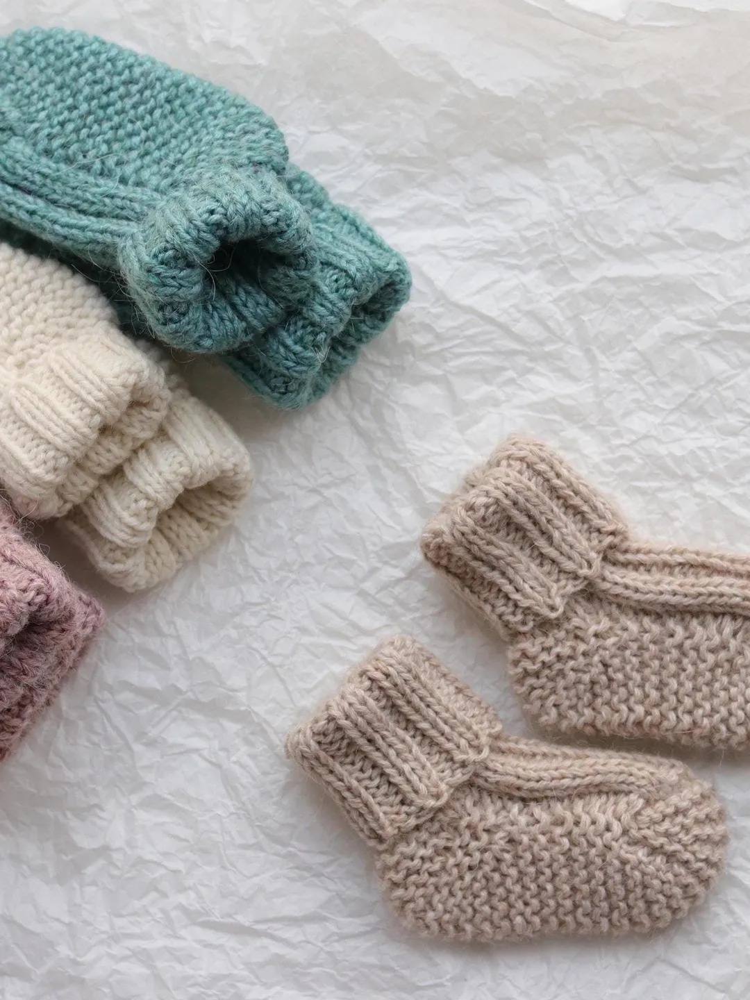 Toddler Socks Hand Knit Soft Wool Stretchy Kids Leg Warmers - 11-14cm / 4.5-5.5 inch