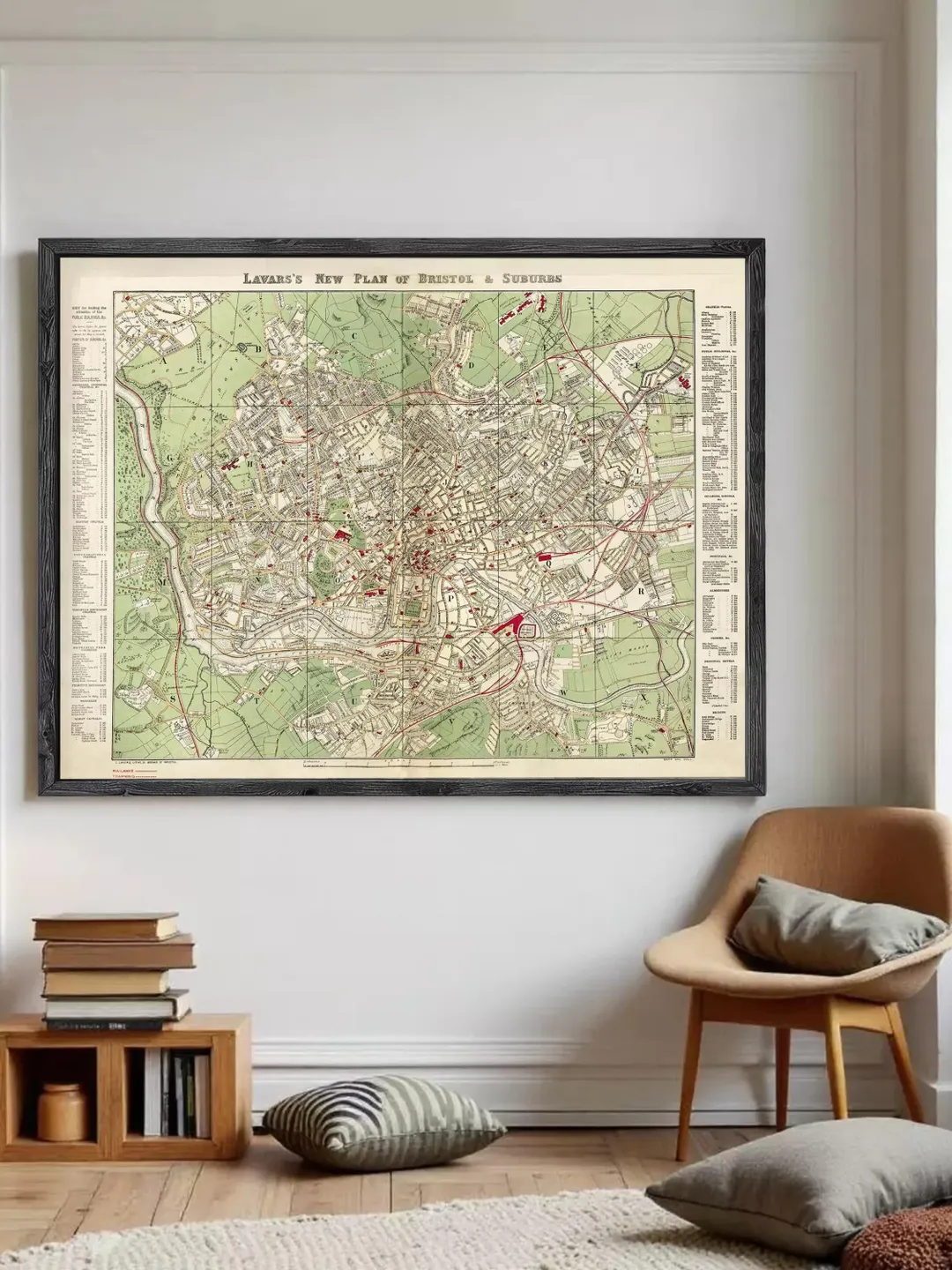 Old Map of Bristol UK 1890  | Wall Map Print
