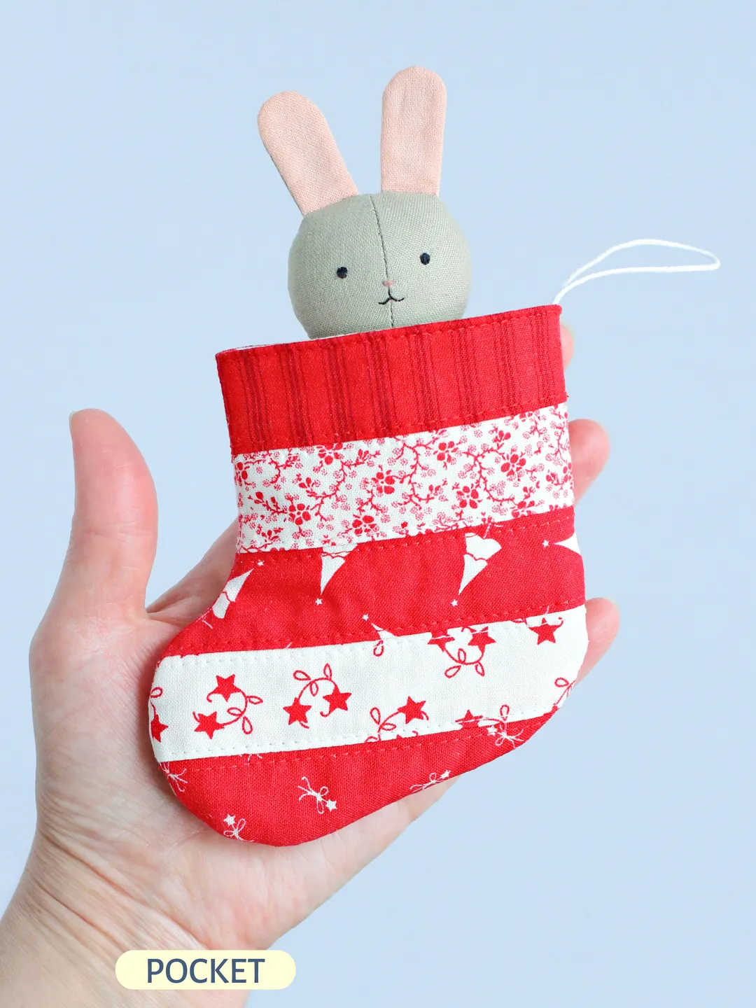 PDF Pocket Christmas Stocking FREE Sewing Pattern