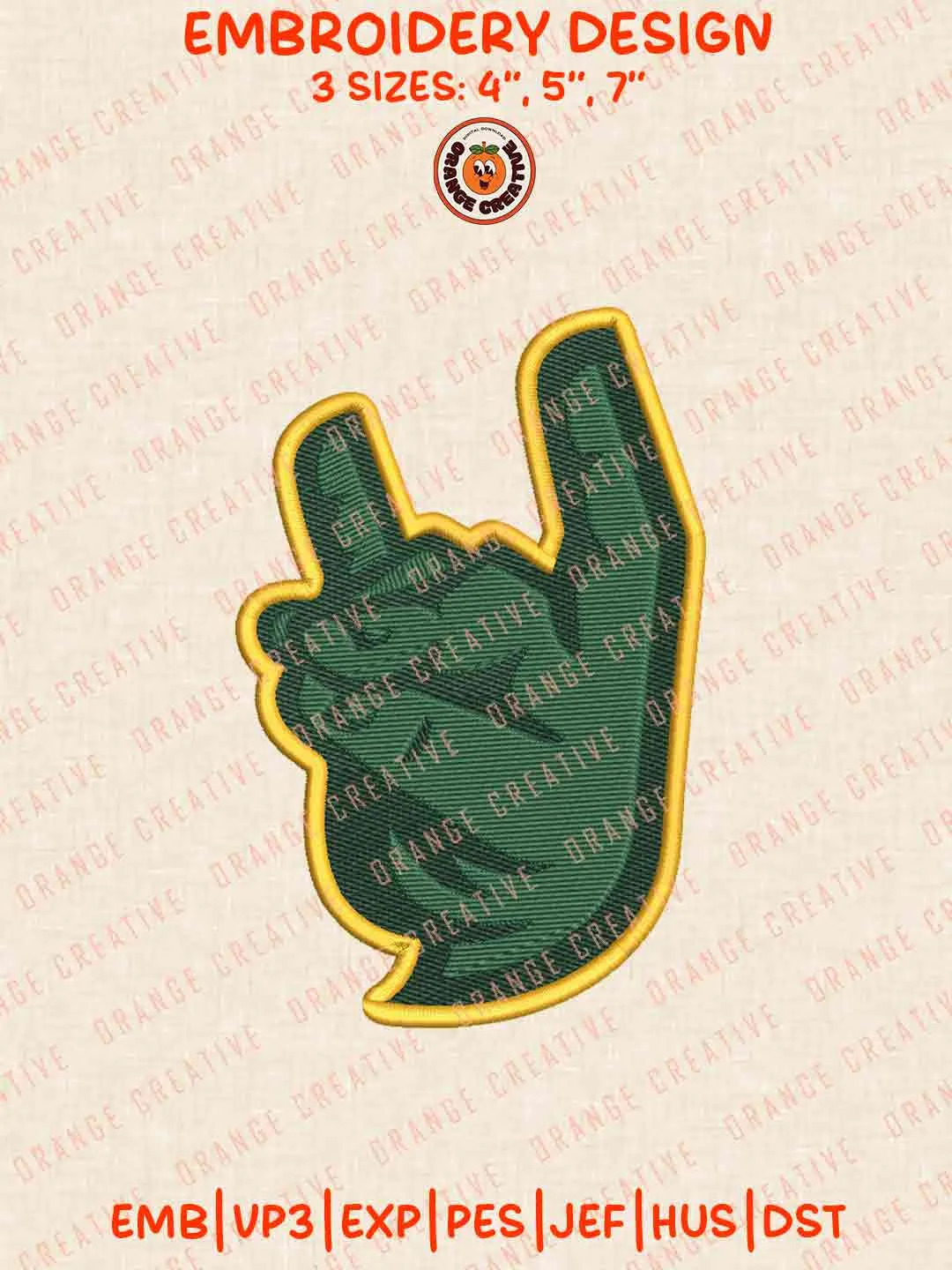 UAB Blazers Blaze On Hand Logo Embroidery Design, NCAA UAB Blazers Team Machine Embroidery Digitized Pes File, 4 Sizes, Custom Size, Instant Download