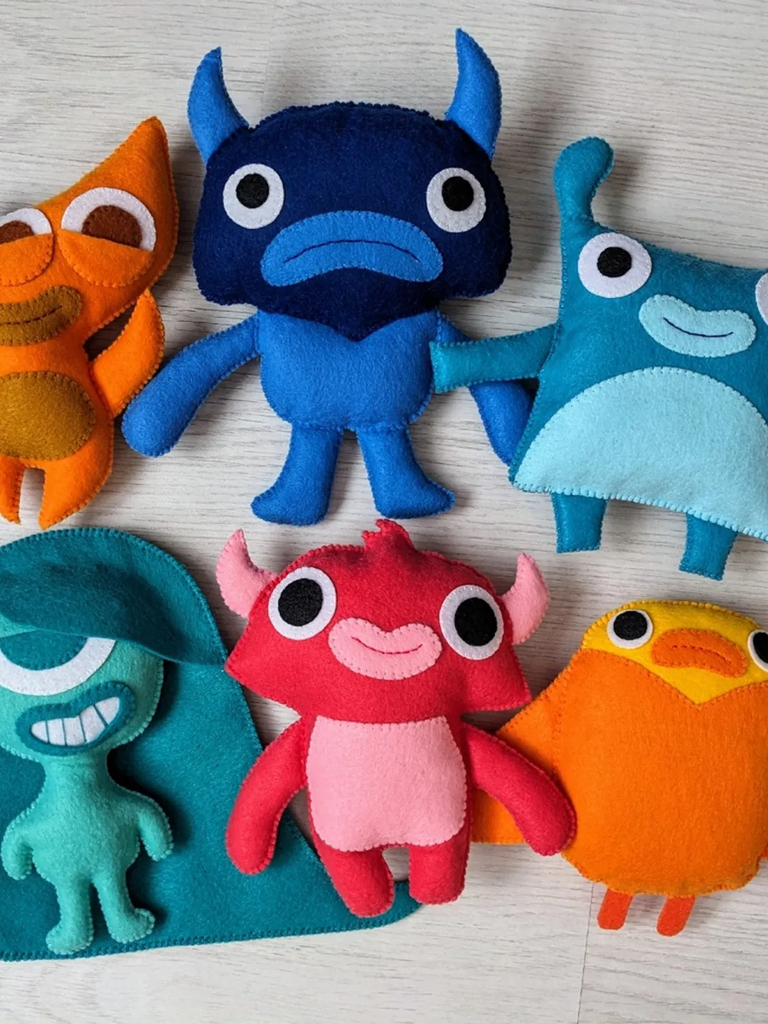 Endless alphabet Monsters Felt toys, Endless Numbers - Orange Abby Monster.