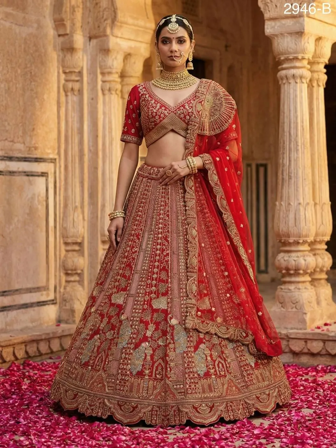indian designer wedding dresses Red Bridal Heavy Embroidery Lehenga Zari Sequins Dress Bridal Choli Set Traditional Festive Wear Outfit beautiful indian bride Mamma Mia Hens Blue SUMMERW26-ESSENTIAL creating a mesmerizing visual Size:US 52 Long / EU 62 Long