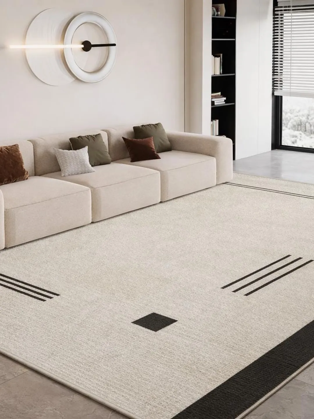 Plan Blue Plush Hand Tufted Area Rug – Ultra Soft Modern Carpet