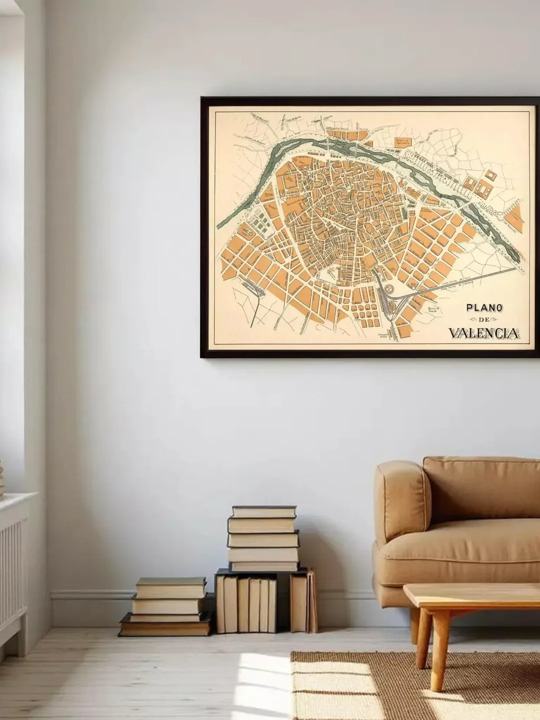 Vintage Valencia Spain Map Print | 1905 Wall Art