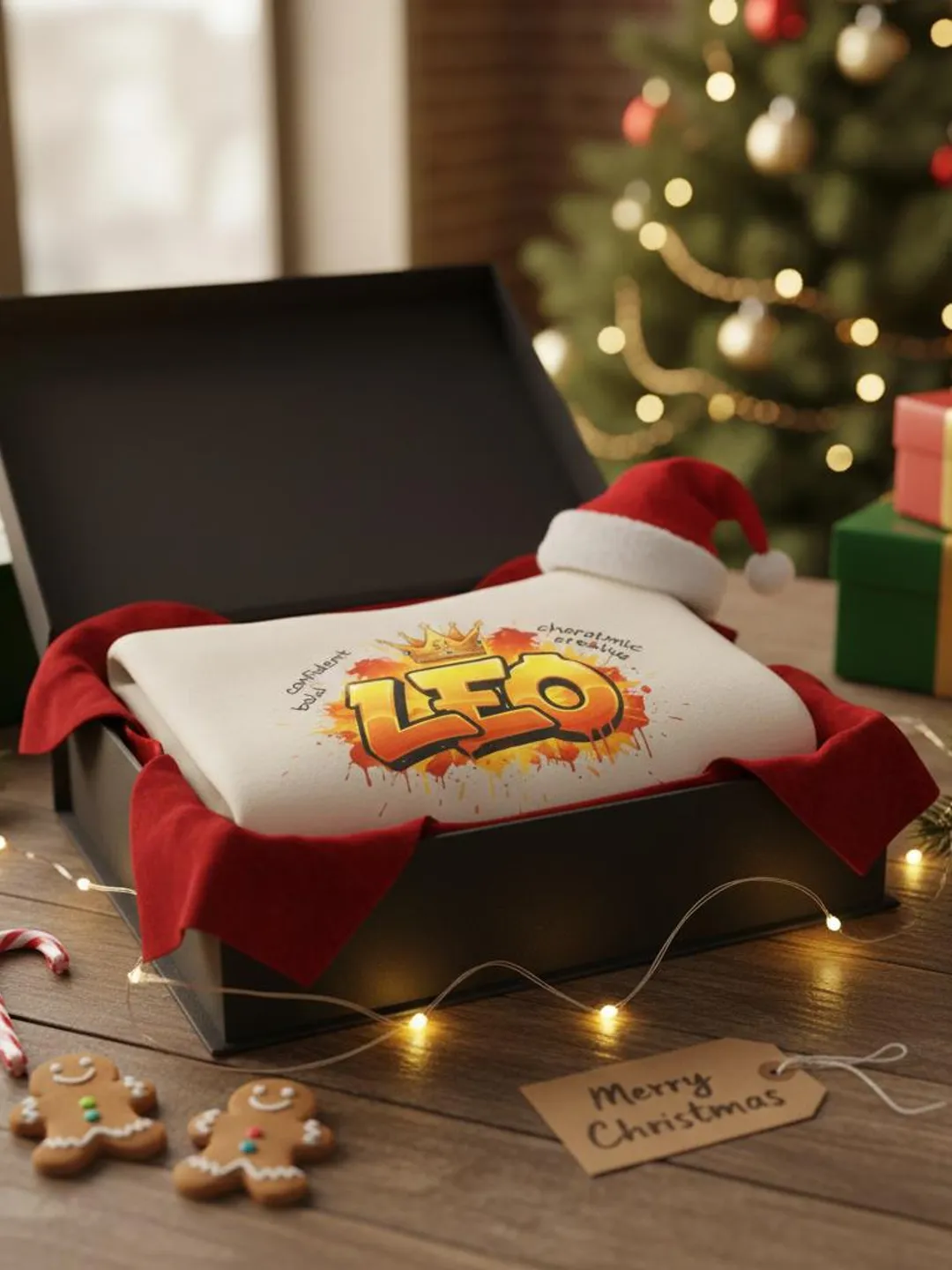 Leo Graffiti Crown Sweatshirt | Zodiac Leo Design | Orange Paint