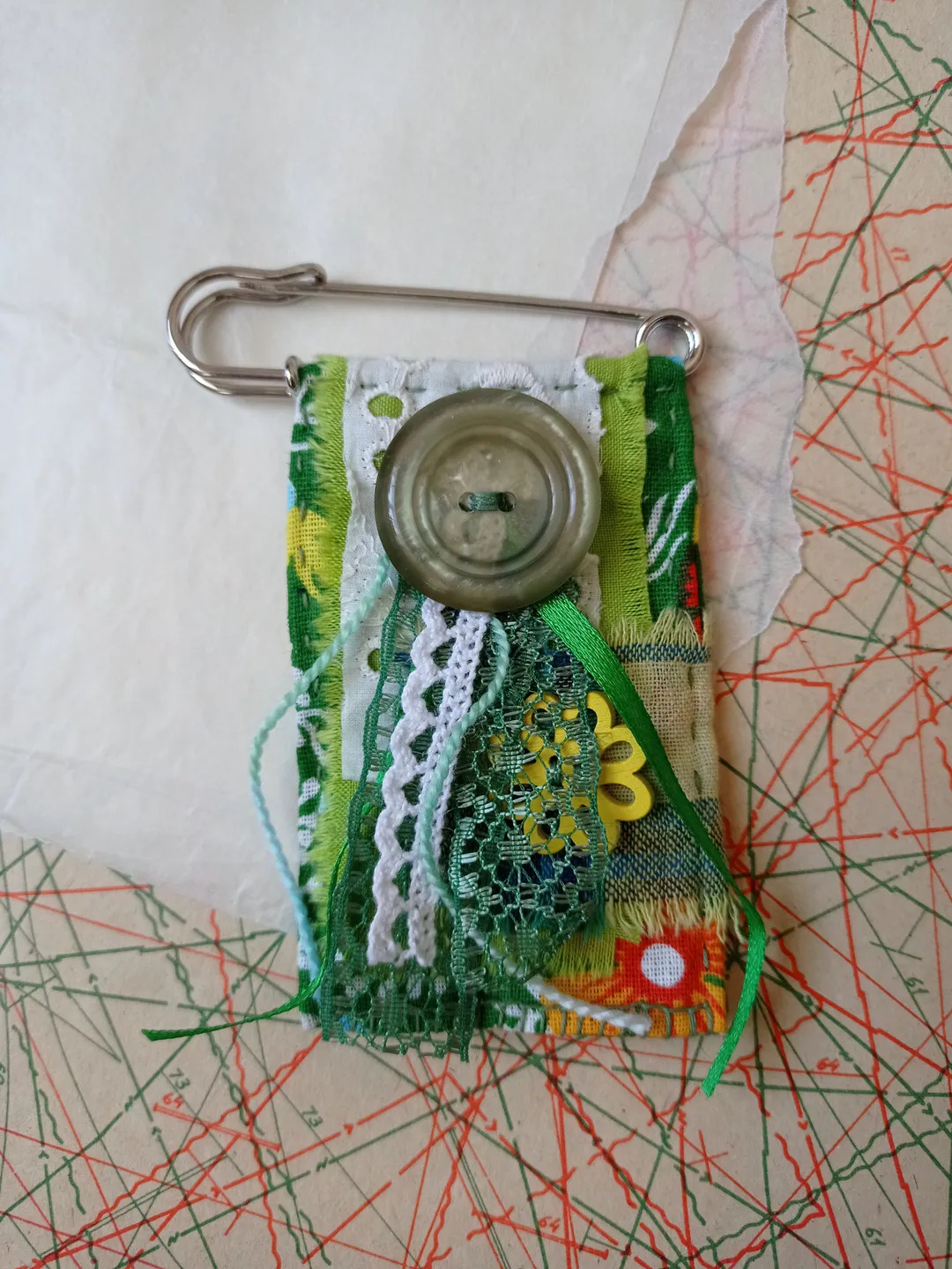 Textile Brooch Kilt Pin