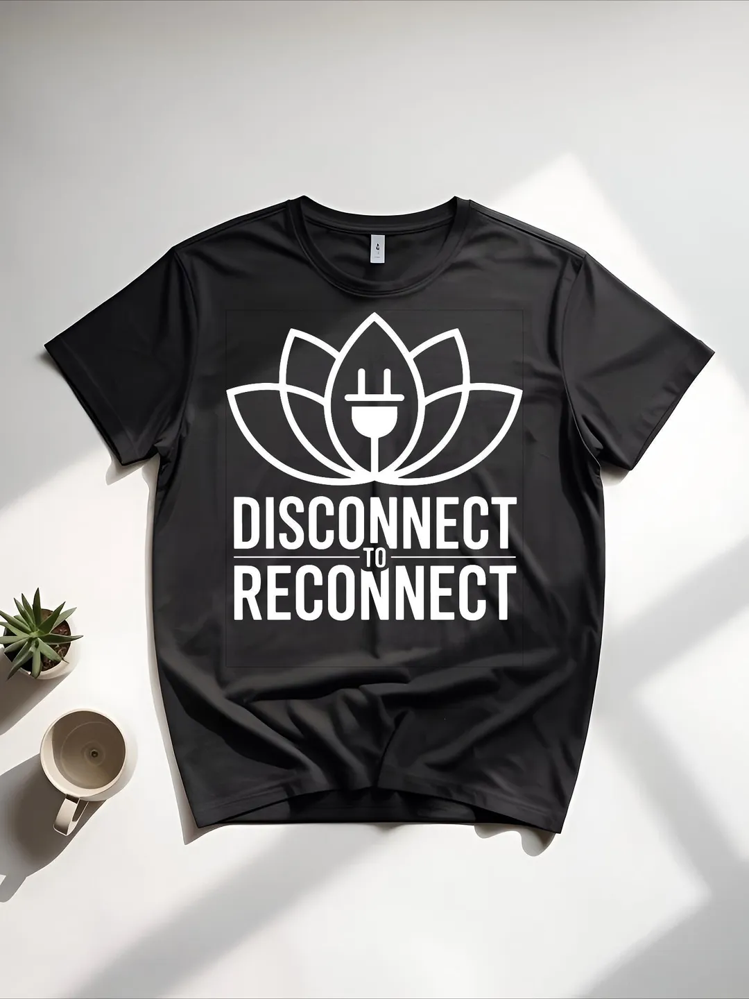 Disconnect to Reconnect SVG PNG | Mindfulness Lotus Design | Digital ...