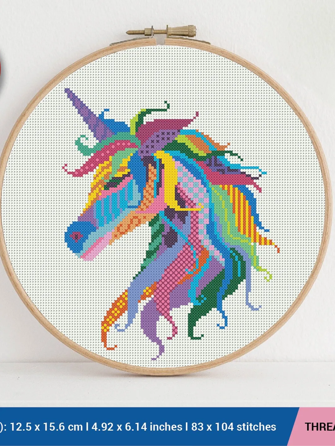 Mandala Unicorn Cross stitch pattern | Embroidery Pattern | Instant Download | Embroidery Designs