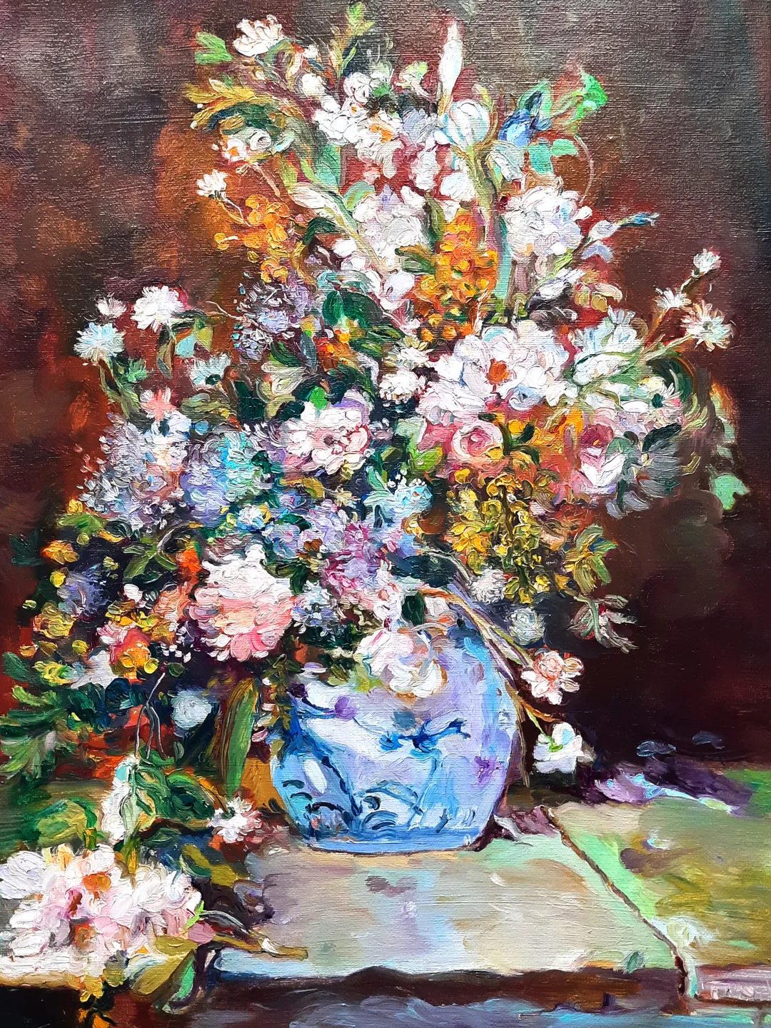 Flowers Art  Original Oil painting Oil on canvas