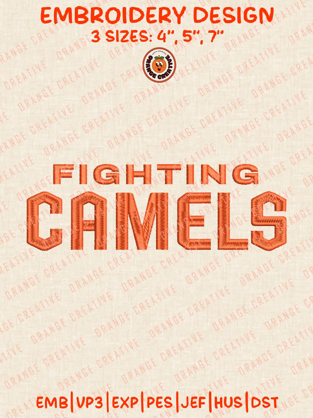 NCAA Fighting Camels Wordmark Logo Embroidery Files, Campbell Fighting Camels Team Embroidery Designs, Football Team Machine Embroidery Files, NCAA Campbell Fighting Machine Embroidery, Digital Download