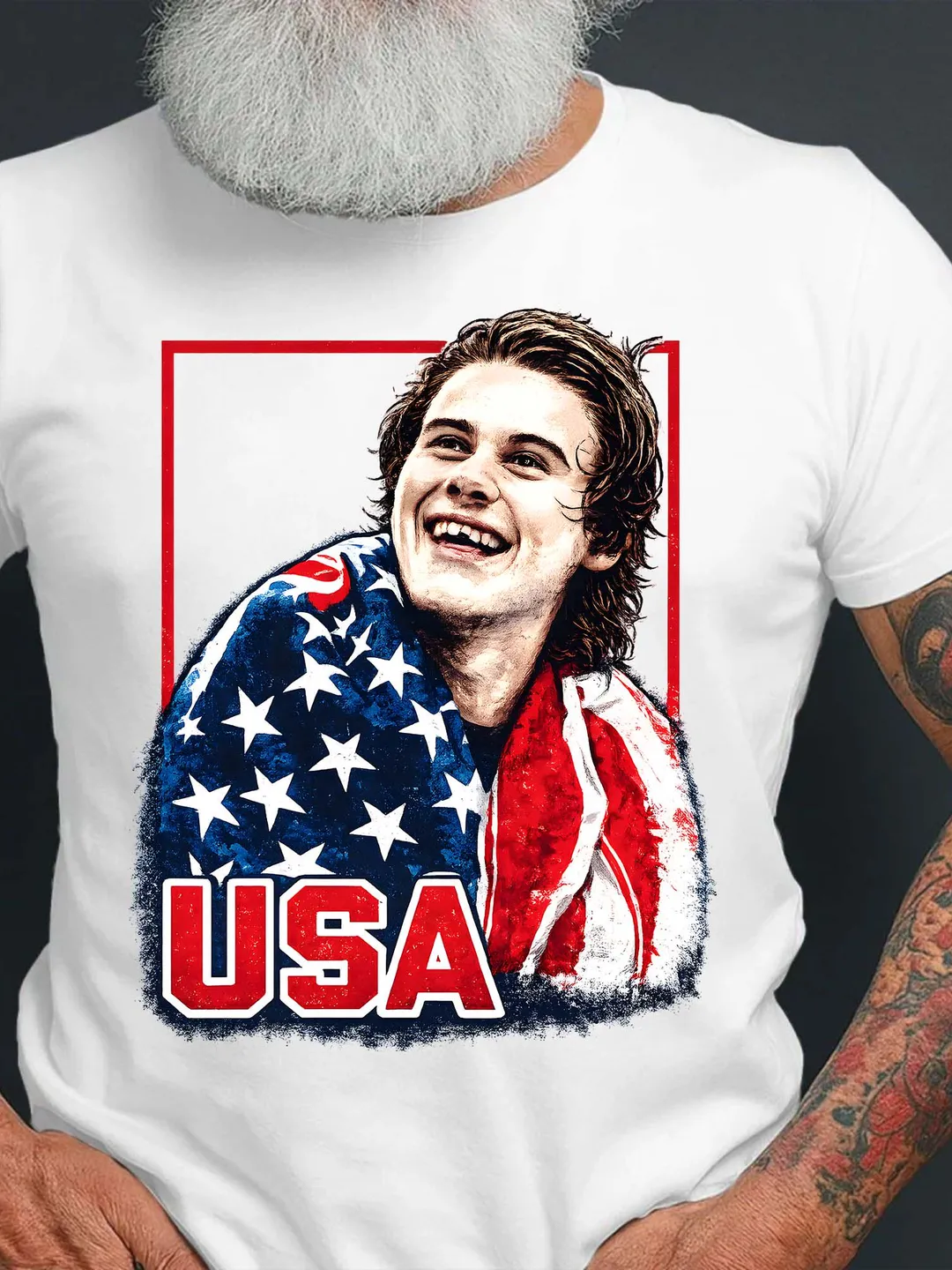 Jack Hughes USA Hockey T-Shirt, Patriotic American Fan Tee