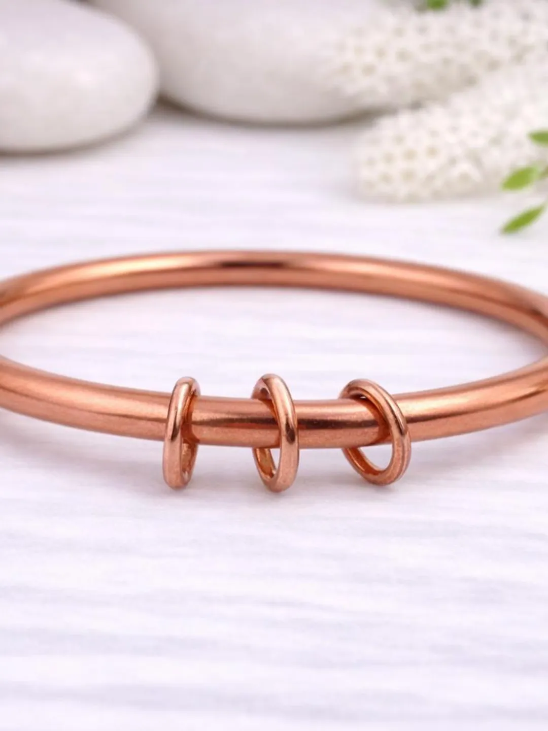 Infinity Bangle Design Handmade Copper Bangle Bracelet – Minimalist Infinity V Design