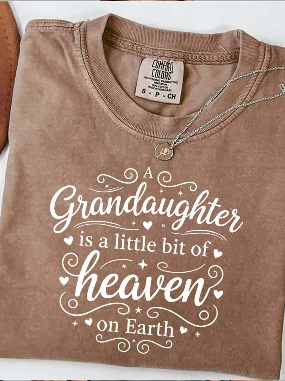 Granddaughter Heaven On Earth Comfort Colors Shirt, Grandma Gift Tee