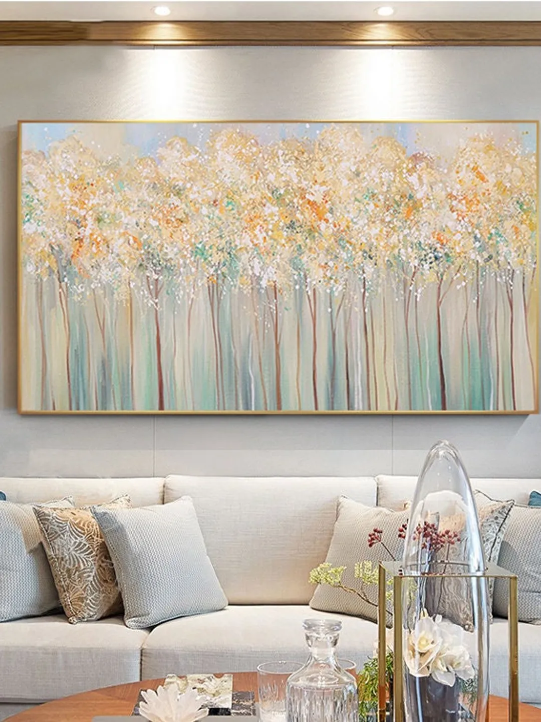 Original Oil Painting, Landscape Wall Art,Large Scale Contemporary Art Abstract Tree Painting, Large Scale Wall Art,Extra Large Oil Painting