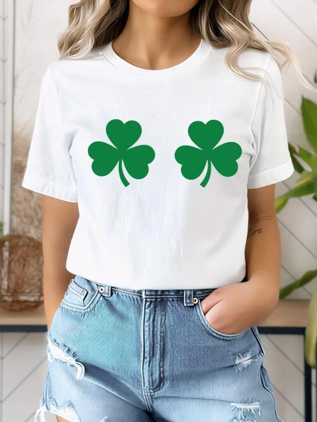 Shamrock St Patrick's Day Shirt – Minimalist Green Clover Tee