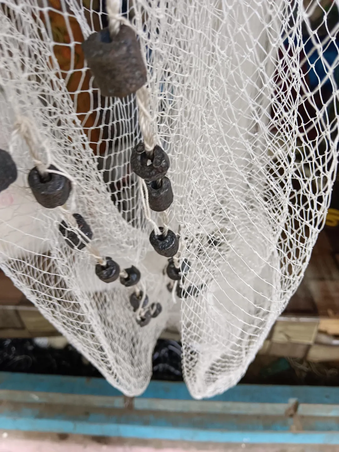 Handmade 7 ft Cast Fishing Net | 16mm Mesh, Metal Sinkers