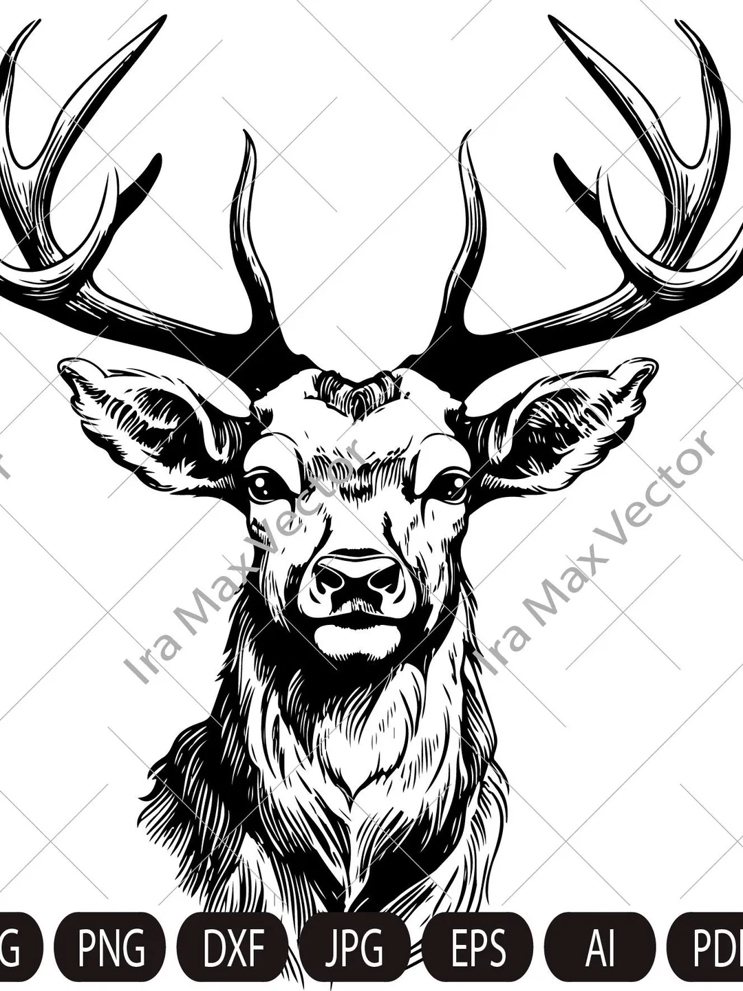 Deer Svg, Elk svg, Deer Head Svg, Deer face, Deer Hunting Svg , Hunting Svg Files, Animals Svg , Deer Silhouette , Deer Clipart, Deer Vector