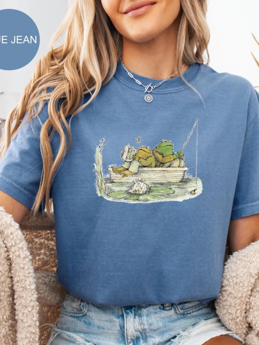 Comfort Colors® 90's Frog And Toad Shirt, Book Lovers Shirt, Oversize Cotton Washed Tee Nature Shirt, Bike Lovers Shirt, Classic Book Shirt