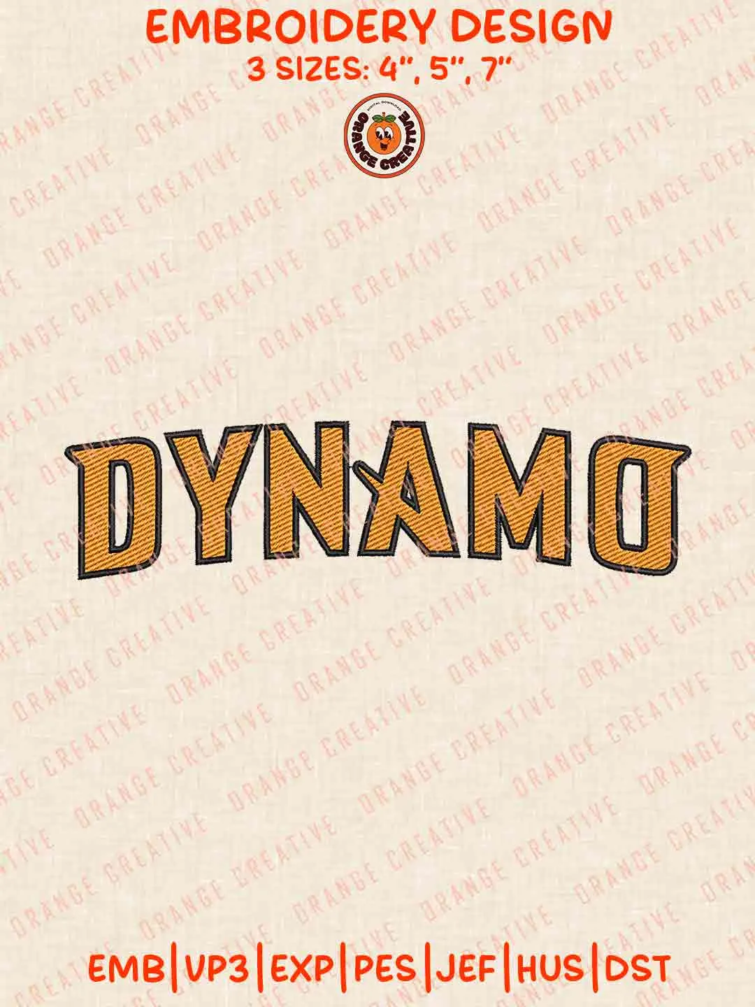 MLS Dynamo Wordmark Logo Embroidery Files, Houston Dynamo FC Embroidery Designs, League Soccer Machine Embroidery Files, MLS Houston Dynamo FC Logo Machine Embroidery, 3 sizes, Digital Download