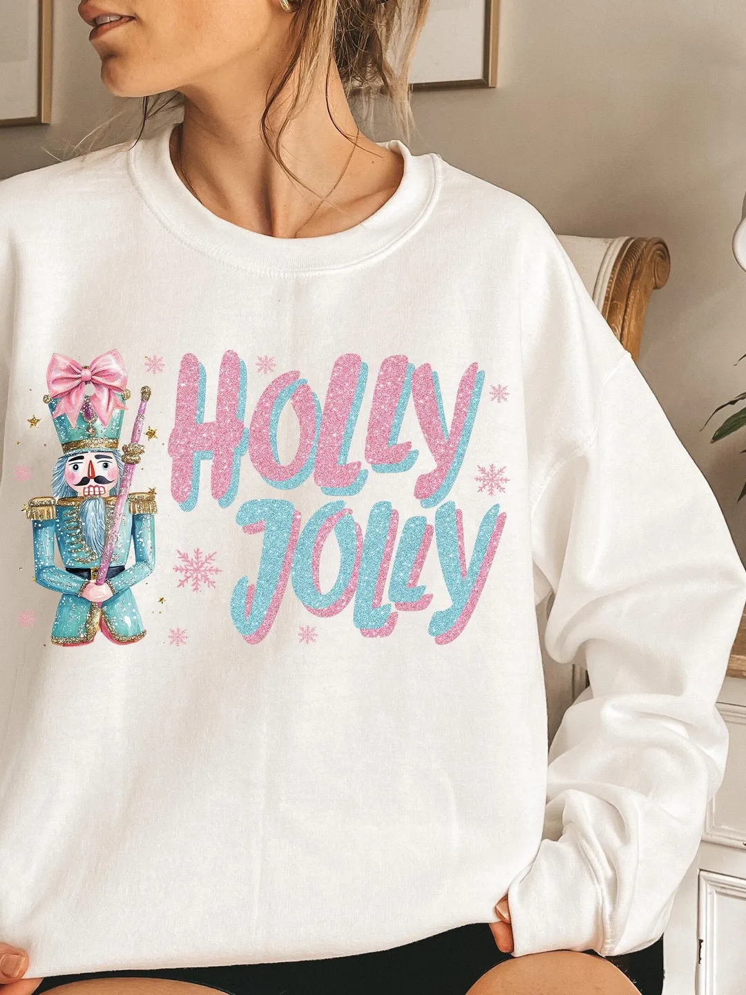 Holly Jolly Nutcracker PNG, Christmas PNG, Nutcracker Christmas, XmasDigital Design, Shirt Design, svg, Coquette, Nutcracker, Pink, Preppy