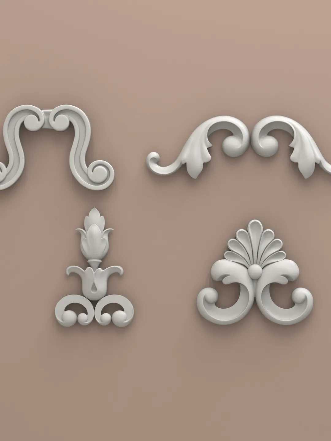 3D Model STL CNC Router file 3dprintable Classic Furniture Set 7