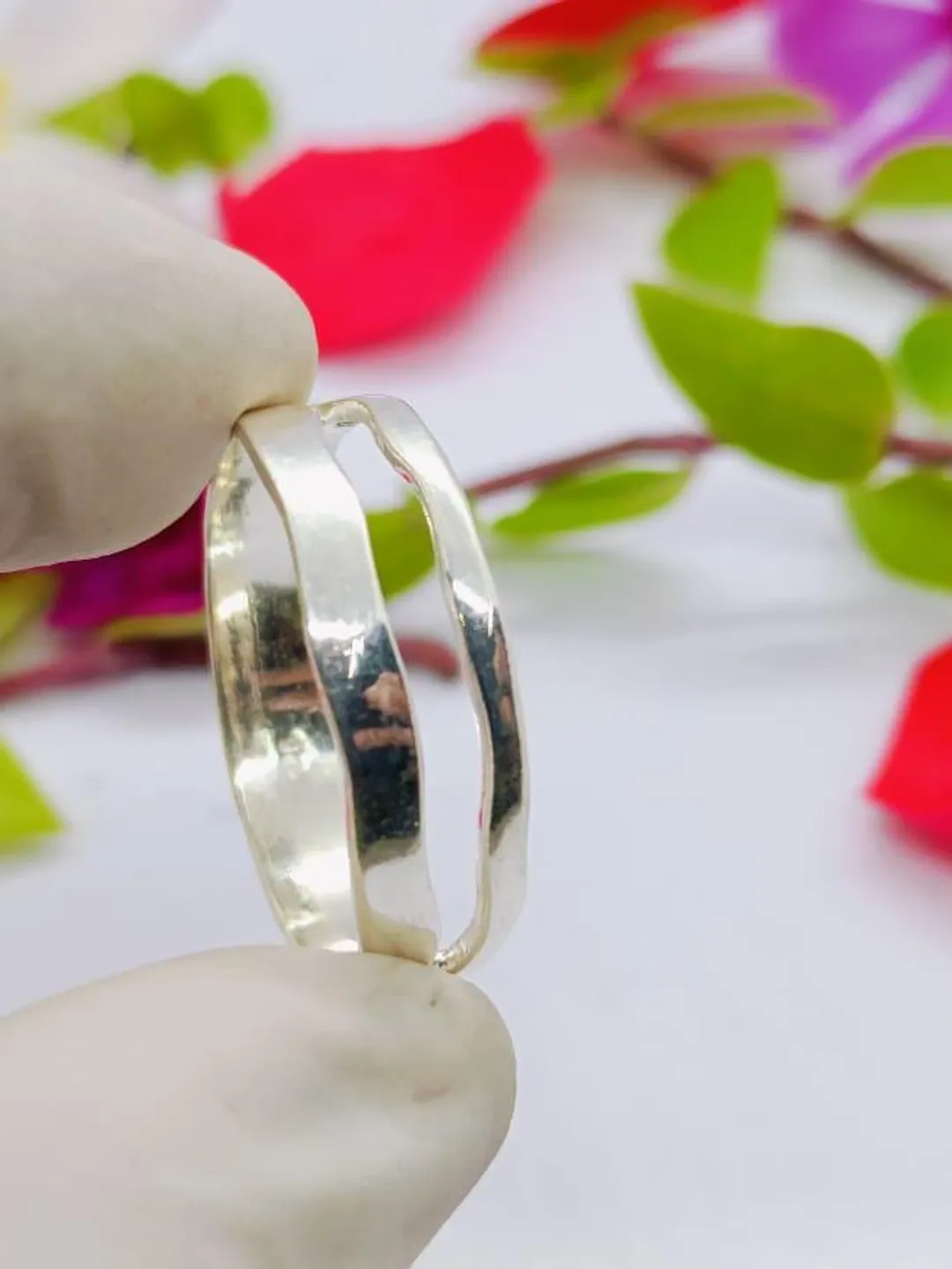 Handmade 925 Sterling Silver Ring Minimalist Unisex Band Simple Silver ...