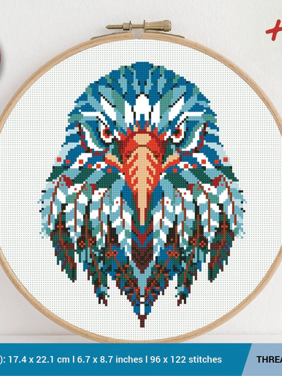 Mandala Eagle Cross stitch pattern Bird | Embroidery Pattern | Instant Download | Cross Stitch Patterns | Embroidery Designs