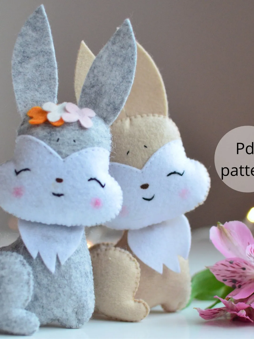 Easter bunny PDF sewing pattern