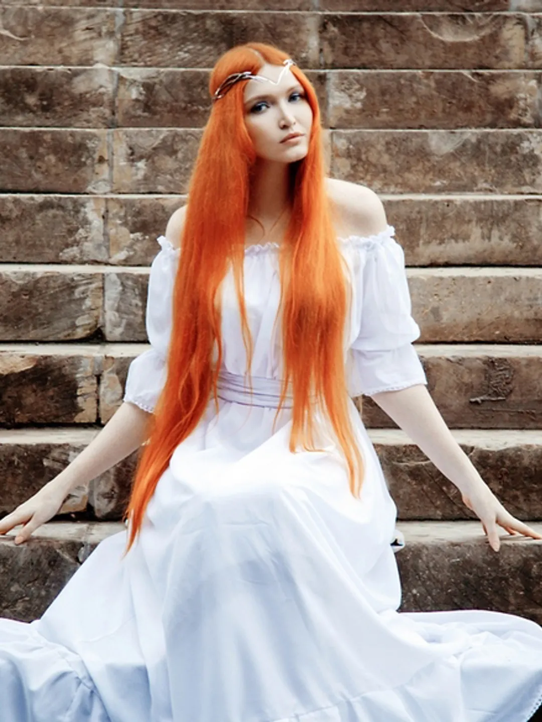 Wedding tiara Bridal Silver Elf Tiara elven Silver circlet Wedding Headpiece silver diadem fairy fantasy wedding Cellnen