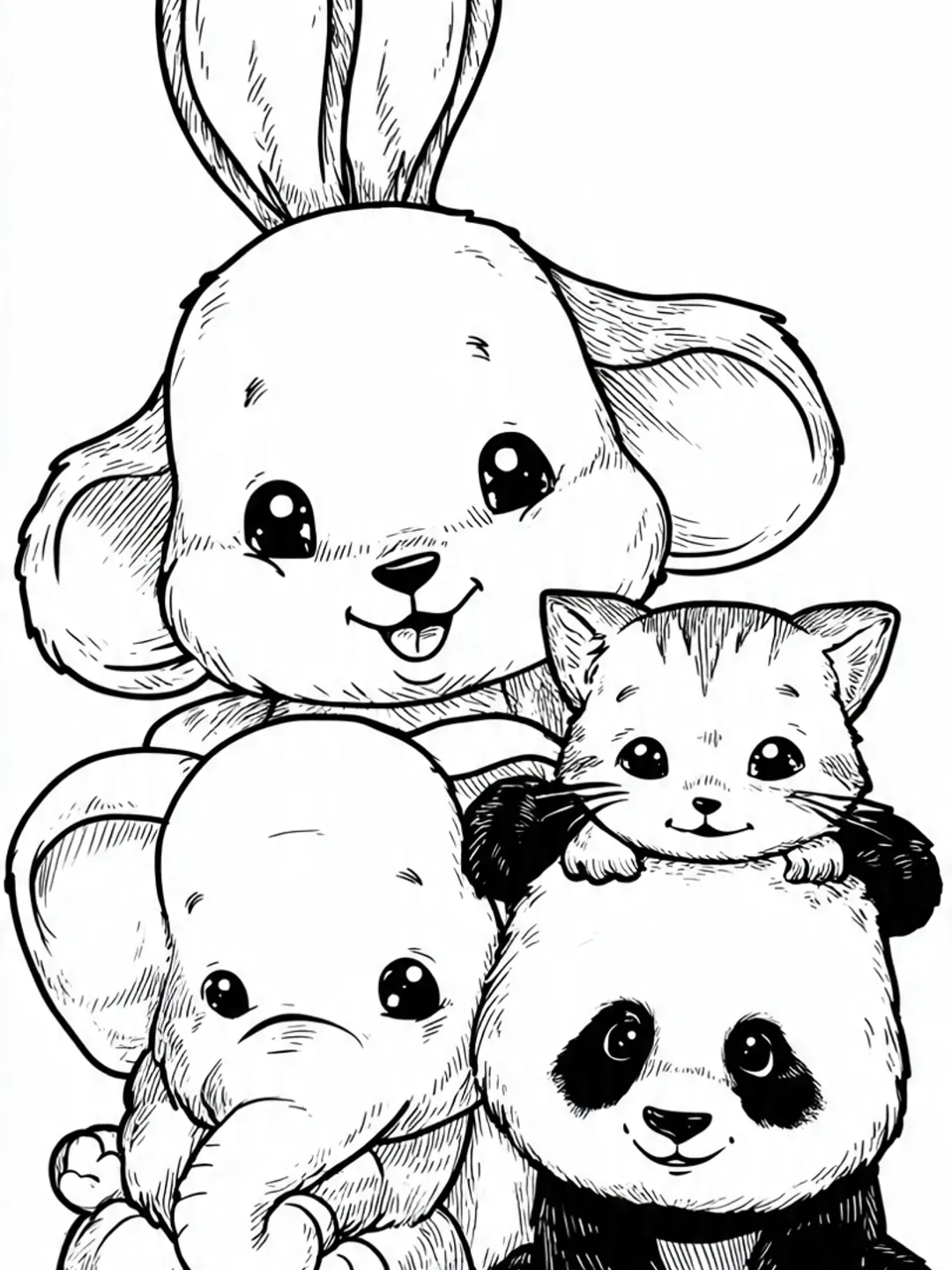 Cute Baby Animals Coloring Pages for Kids