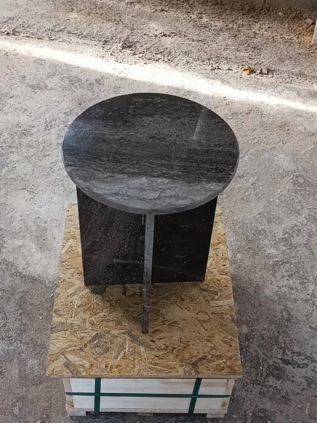 Brown marble side table, end table handmade real marble free shipping italian model