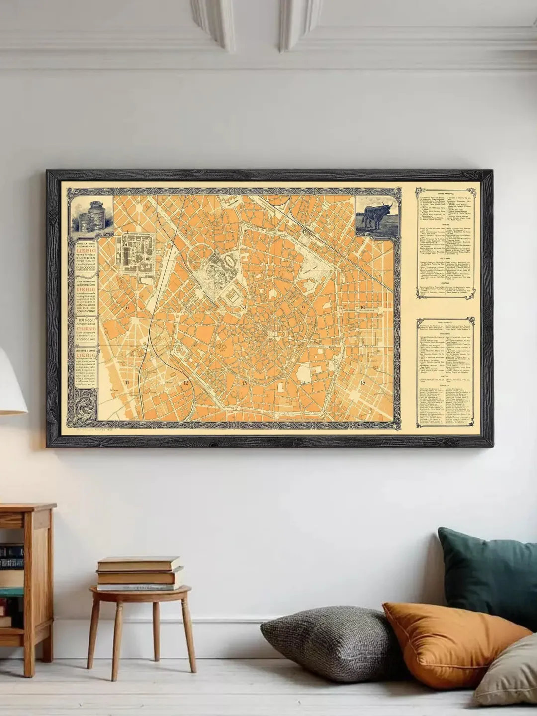 Milan Map Print | 1906 Vintage City Plan of Italy