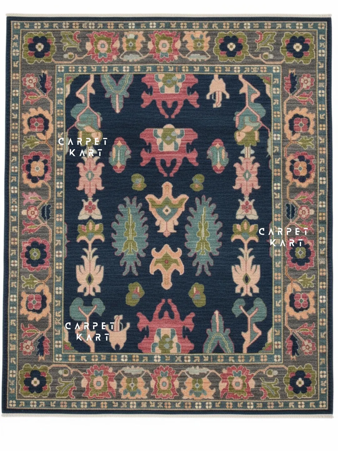 Blue Persian Style Area Rug for Living Room , Bedroom , Kid's Area ...