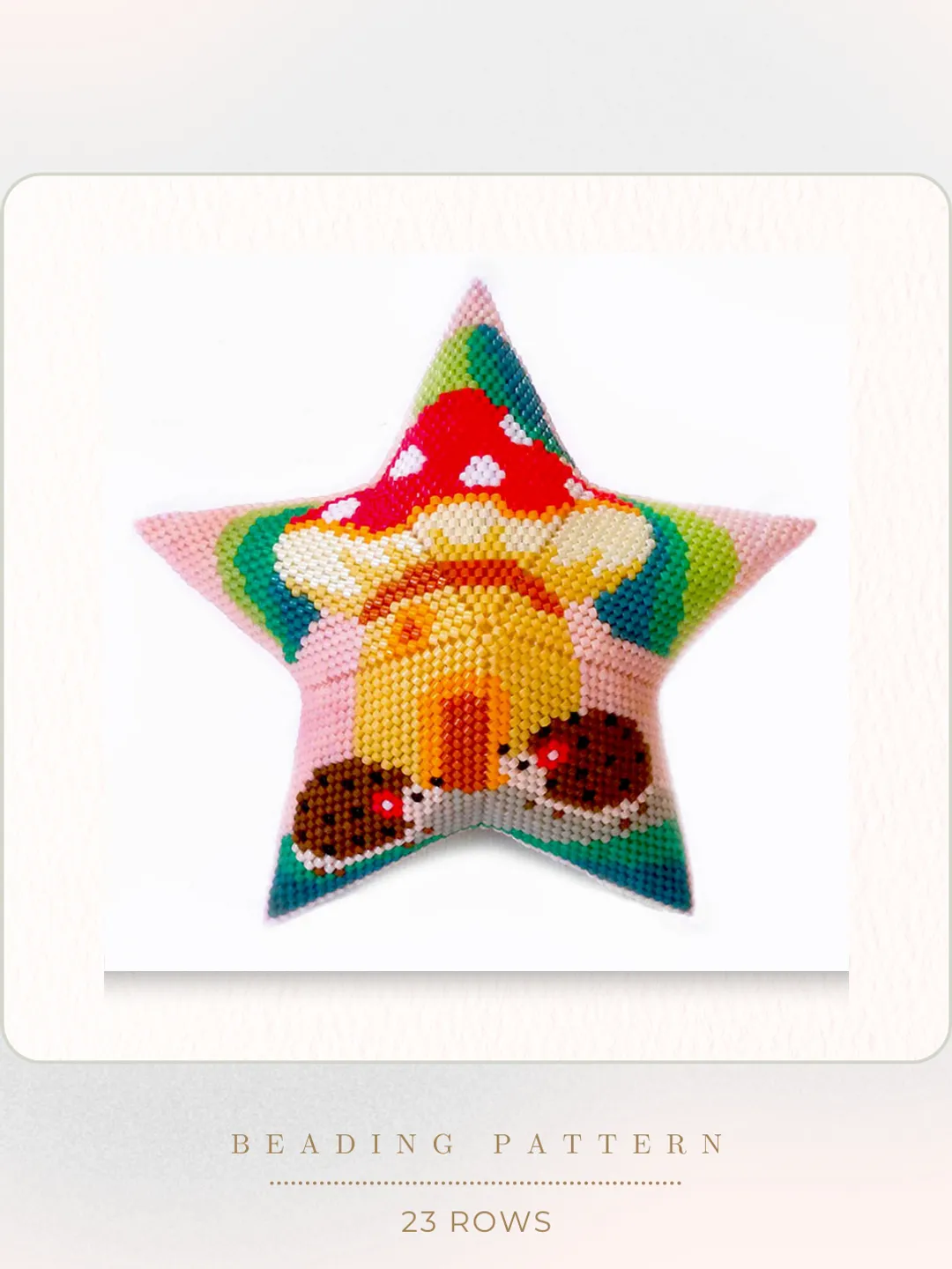 3D Peyote Star, Hedgehogs Beading Pattern, Beadwork Animal Ornaments