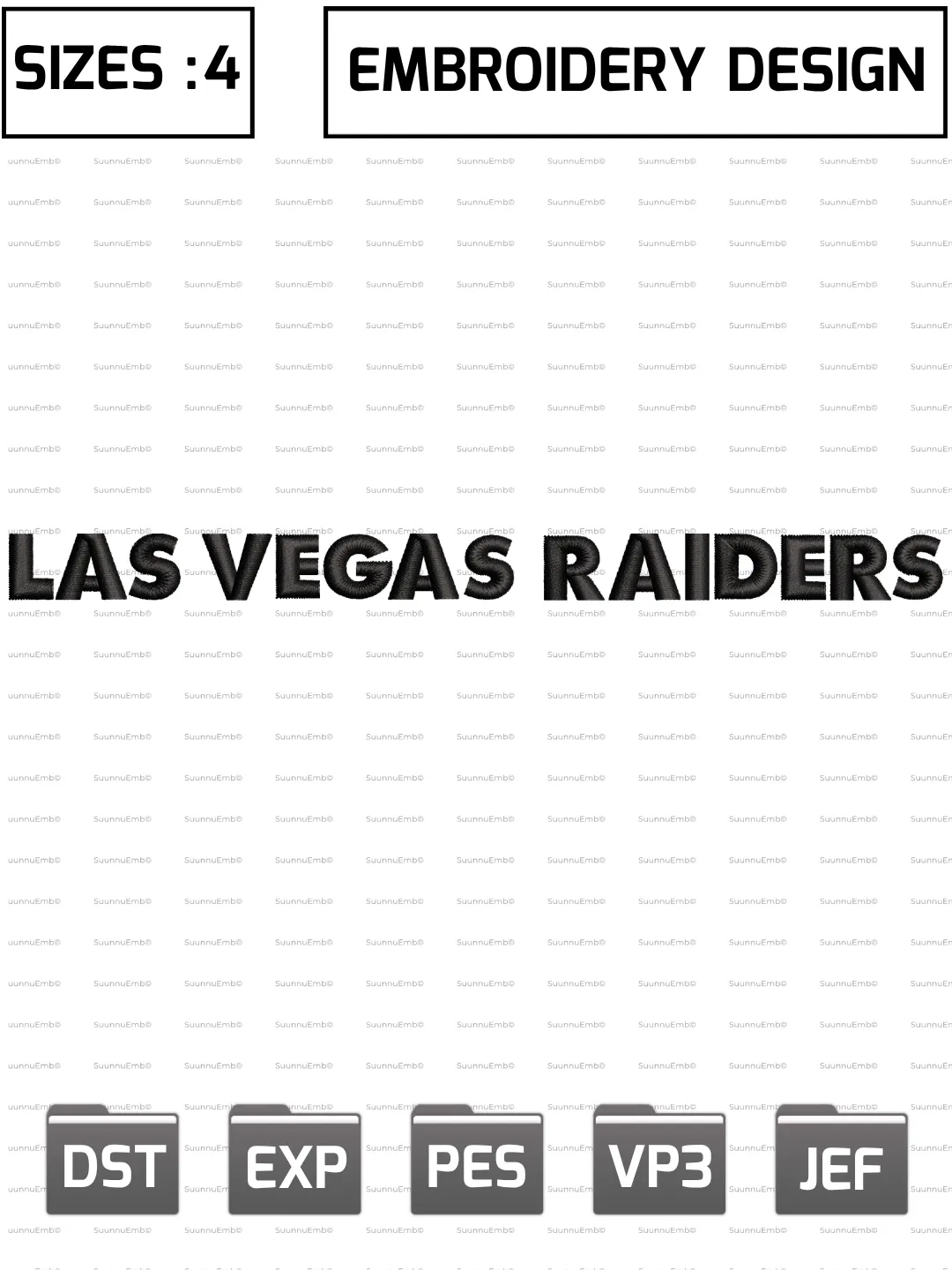 Las Vegas Raiders Wordmark Logo Embroidery Design,NFL Logos Embroidery Design,NFL Teams, Machine Embroidery Design File,4 Sizes, Digital Download