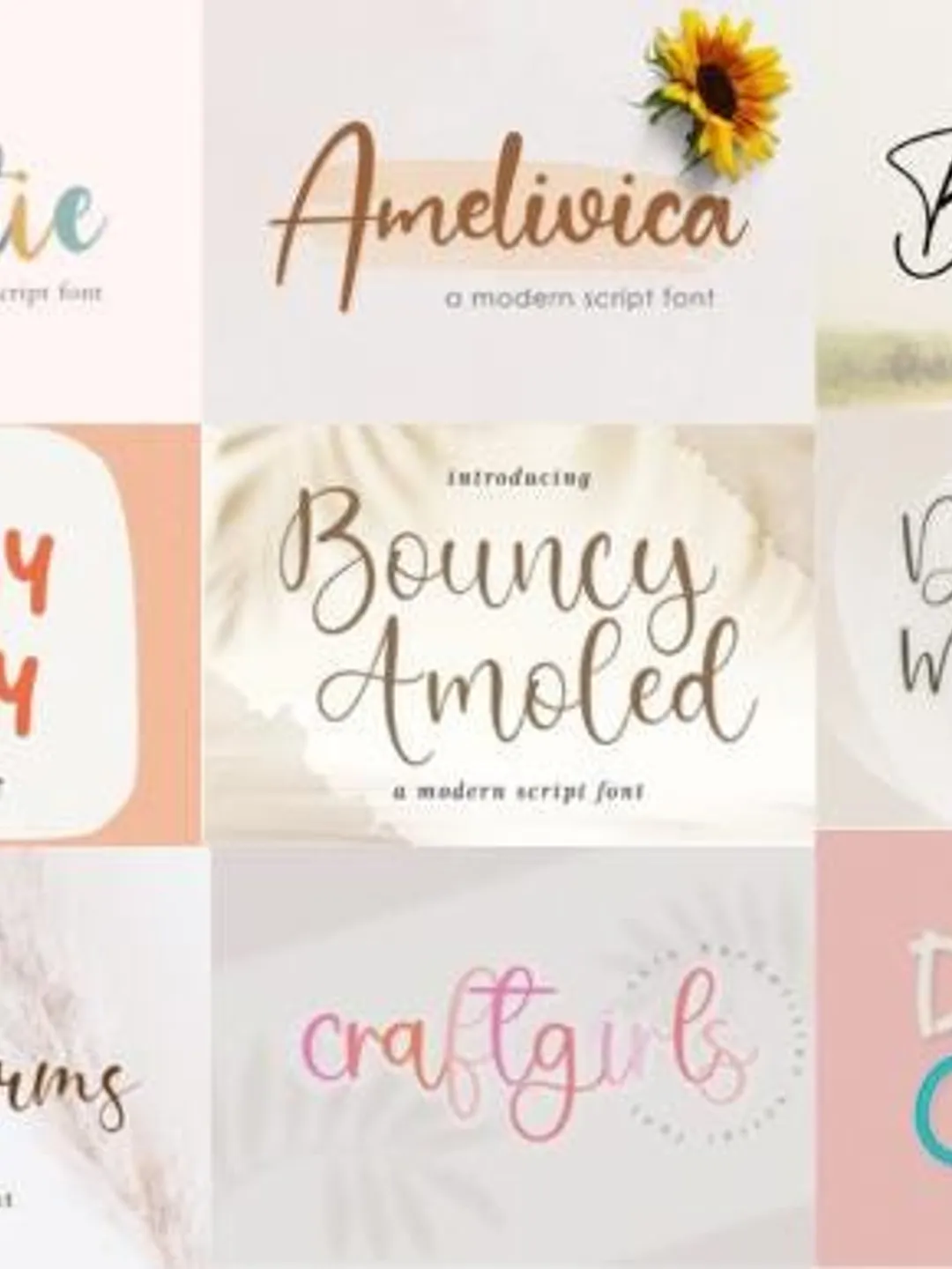 Wedding Font Bundle, Elegant Cursive Script for Invitations, Farmhouse ...