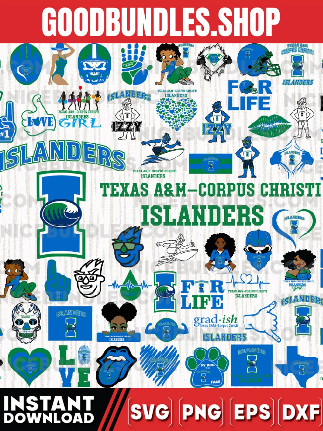 Islanders Cc 68 Files Texas A and M Corpus Christi Islanders Team Bundle Svg, Texas ...
