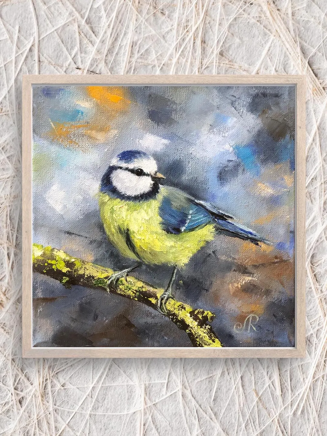 Bird Original Oil Painting Animal Painting Birds Wall Art