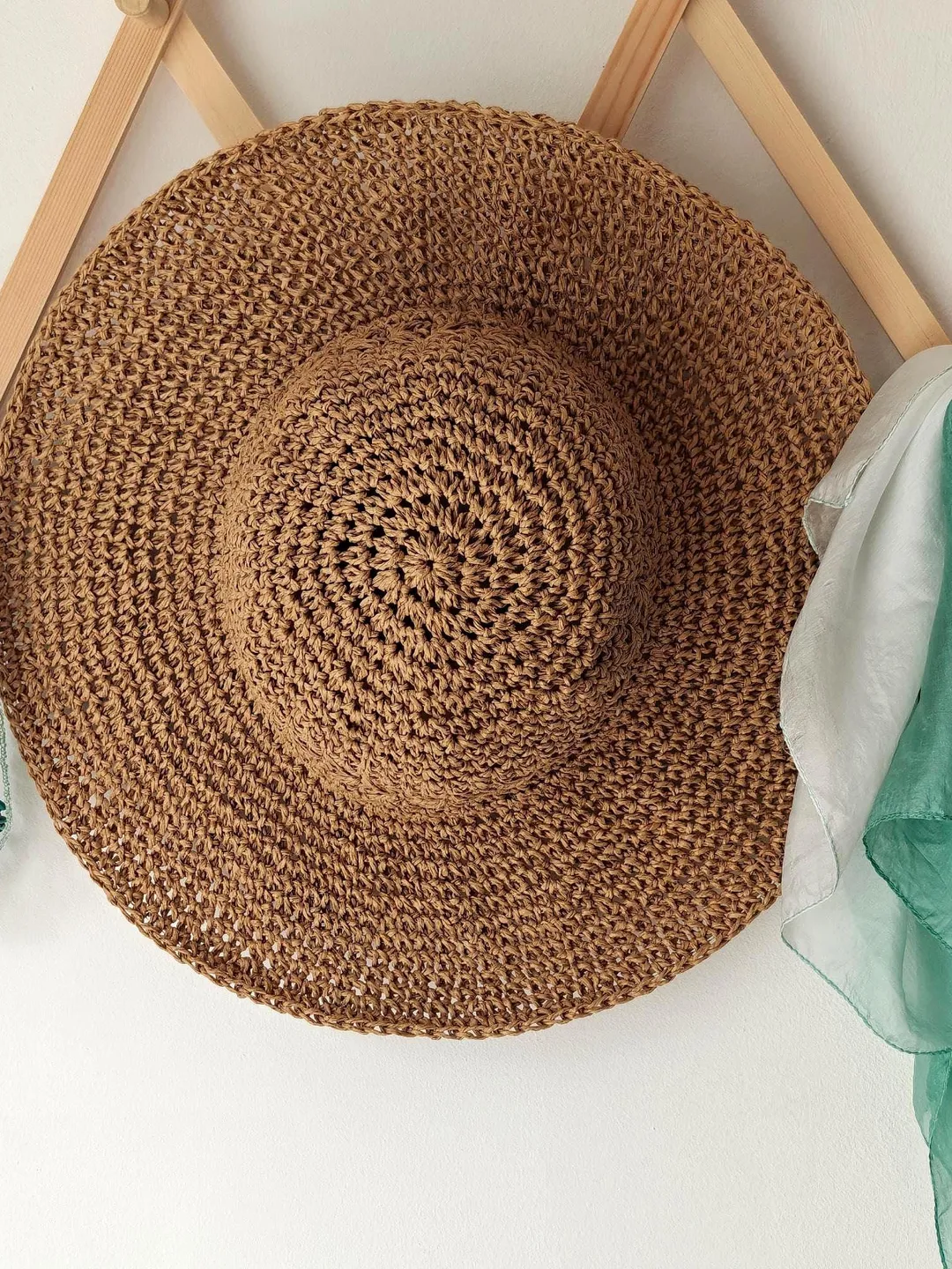 Natural Raffia Straw Bucket Hat Handmade Woven Sun Hat Foldable Floppy Handmade Crochet Pierside Hat For Women Natural... From  main image 3