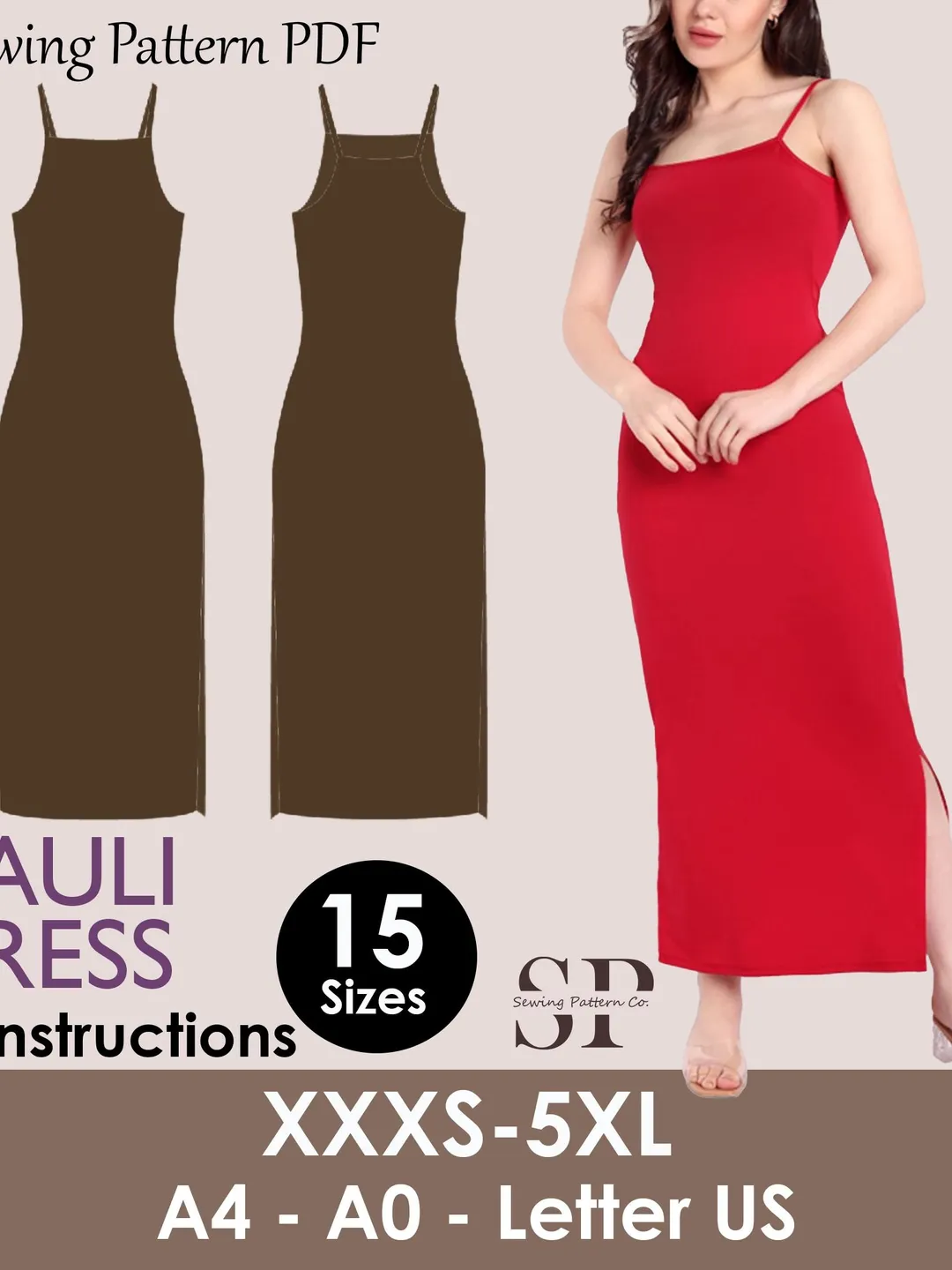 One Shoulder Bodycon Dress Sewing Pattern | XS-3XL (PDF Pattern) One Shoulder Bodycon Dress Sewing Pattern | XS-3XL (PDF Pattern)