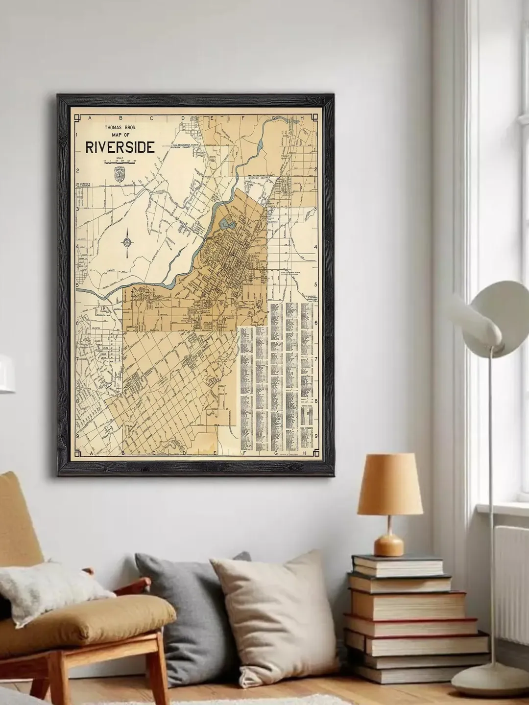 Old Map of Riverside California 1938 Vintage Map | Wall Map Print