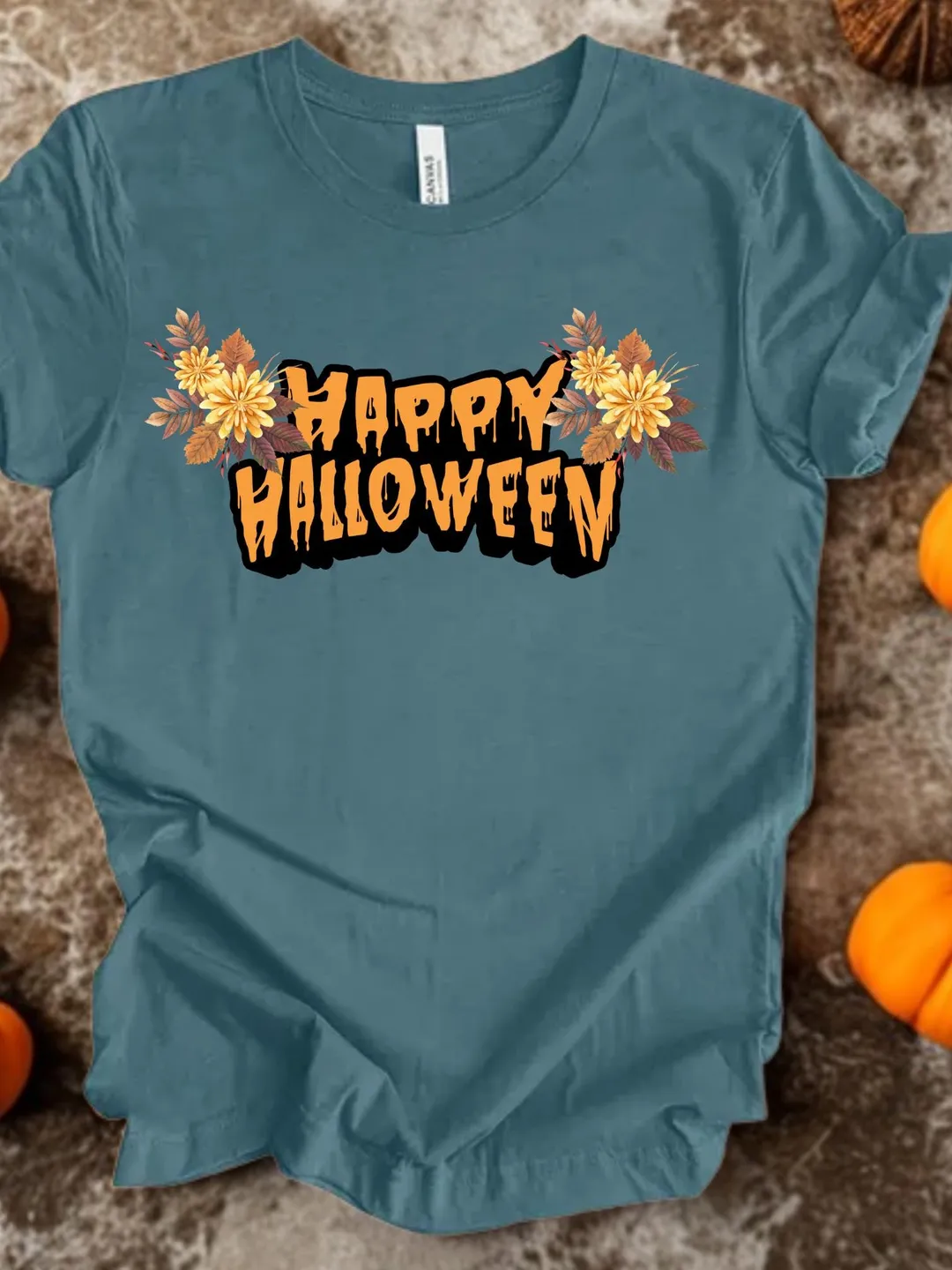 Happy Halloween T-Shirt, Spooky Pumpkin Tee, Fall Party Outfit