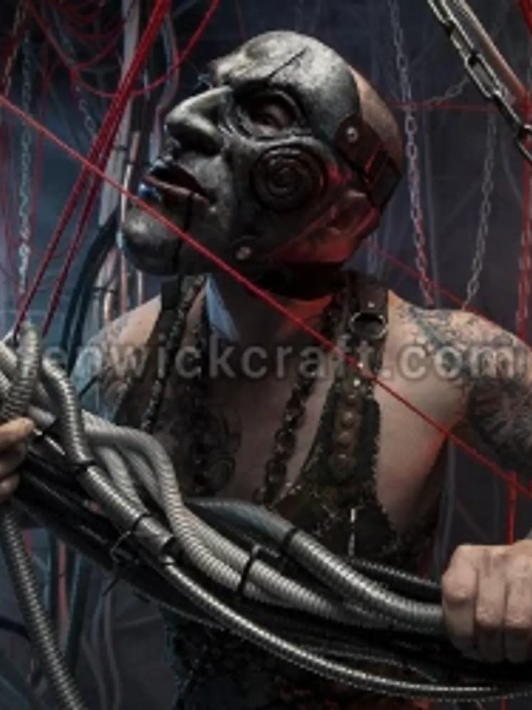 Horror version of the mask from the movie Saw