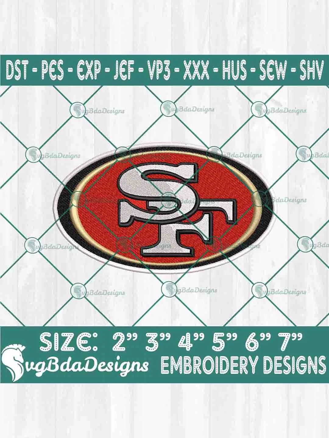 San Francisco 49ers Embroidery Designs, NFL Embroidery Designs
