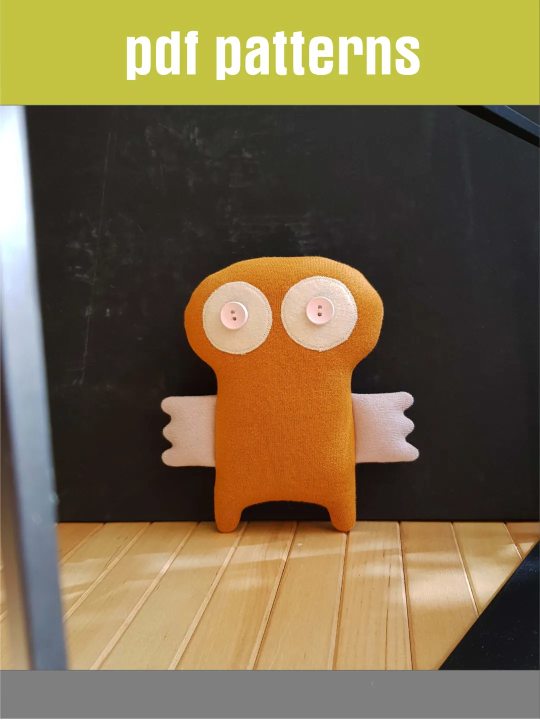 Yellow Owl sewing pattern PDF, tutorial in English, rag doll sewing diy