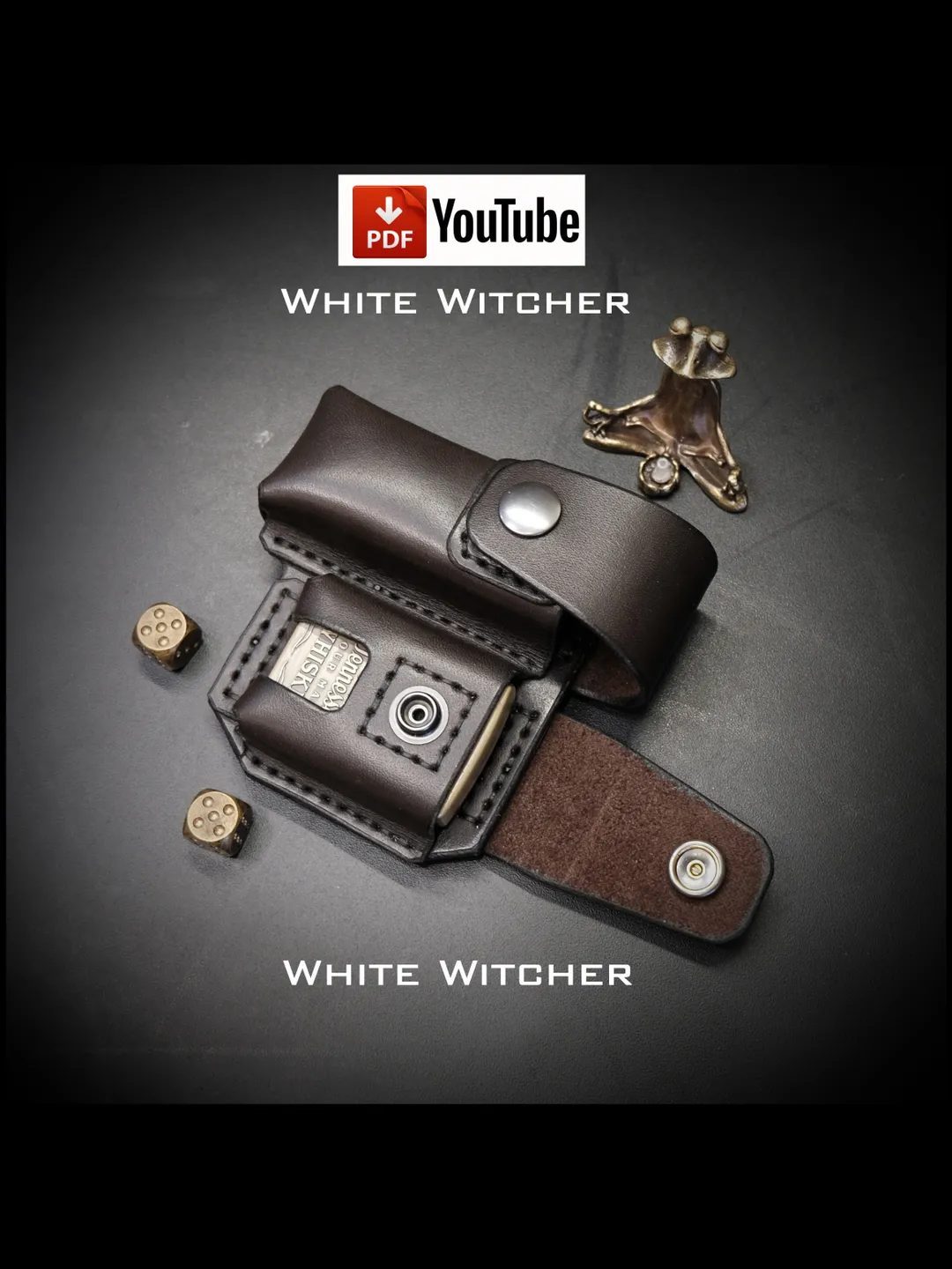 leather pattern - Zippo + leatherman Wave/Buck110 belt case. EDC55