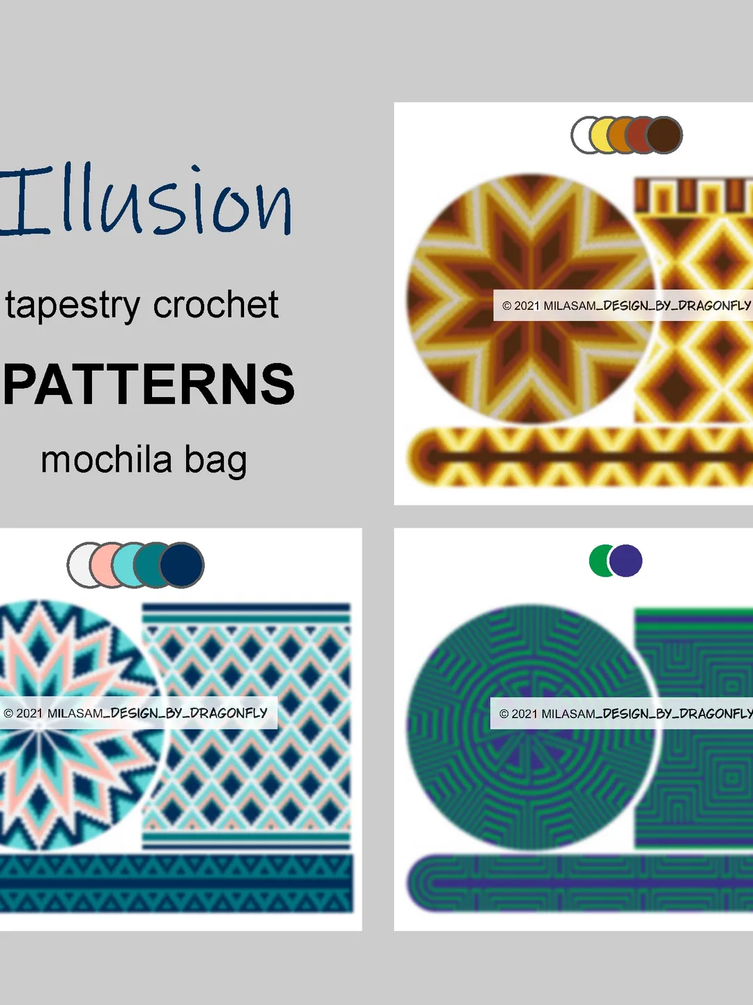 Wayuu Pattern Design Wayuu mochila bag patternsg - Illusion